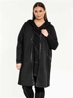 Gozzip Black - Catja Cardigan med Hætte, Sort